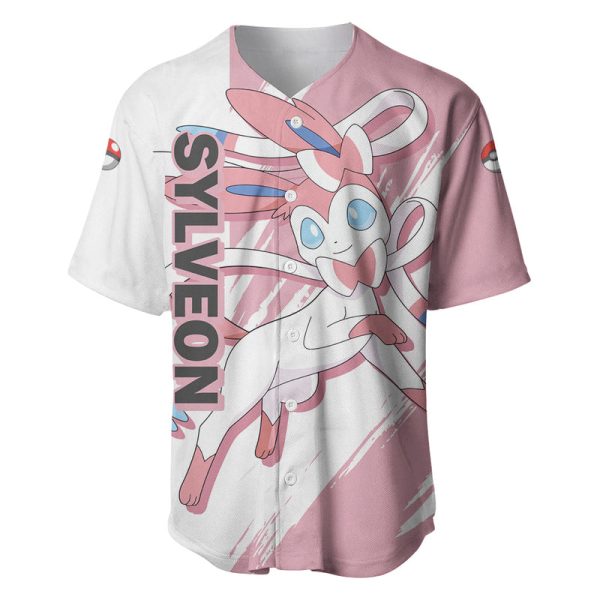 Sylveon Pokemon Anime Baseball Jersey Jezsport.com