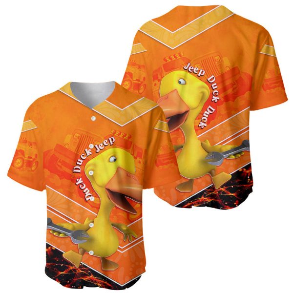 Duck Duck Jeep Baseball Jersey A Wrench With The Golden Duck For Men and Women Jezsport.com