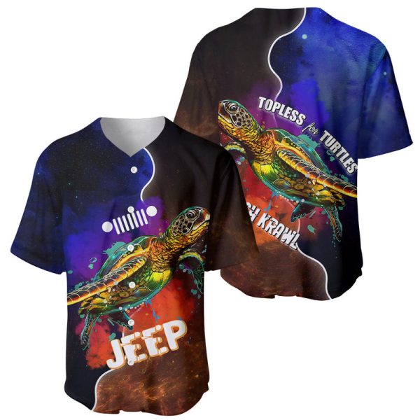 Jeep Baseball Jersey Topless For Turtles Beach Krawl For Men and Women Jezsport.com