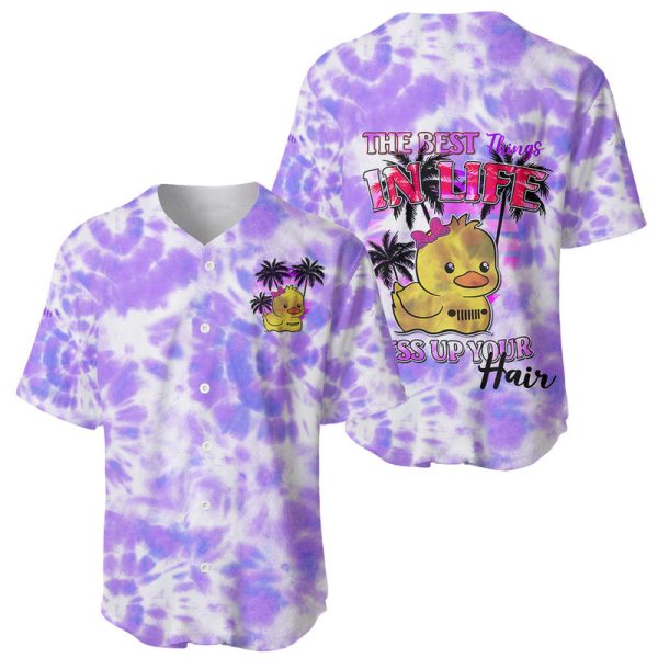 Violet Jeep Tie Dye Baseball Jersey The Best Things In Life Mess Up Your For Men and Women Jezsport.com