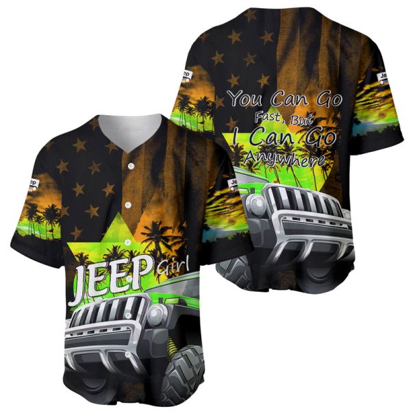 Orange Jeep Baseball Jersey You Can Go Fast, But I Can Go Anywhere For Men and Women Jezsport.com