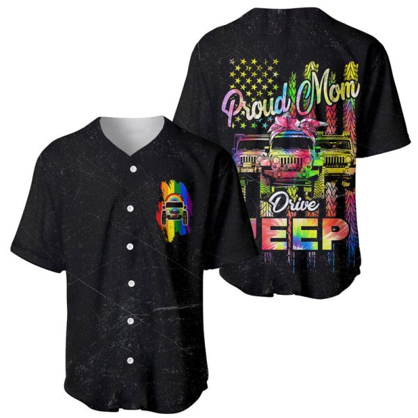 Pride Month Baseball Jersey Proud Jeep Mom For Men and Women Jezsport.com