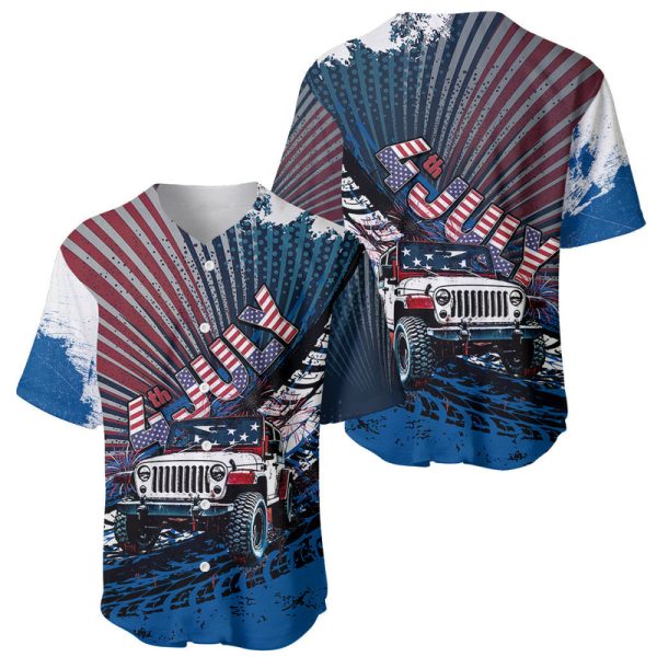 Jeep Baseball Jersey USA Independence Day For Men and Women Jezsport.com