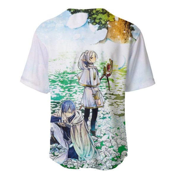 Frieren Anime Baseball Jersey Flowers Field  Jezsport.com