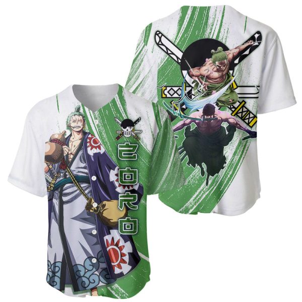 One Piece Baseball Jersey Roronoa Zoro Wano Swordman For Men and Women Jezsport.com