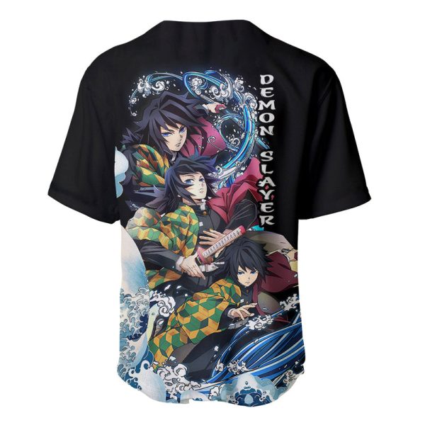 Demon Slayer Anime Baseball Jersey Giyu Tomioka Water Hashira For Men and Women Jezsport.com