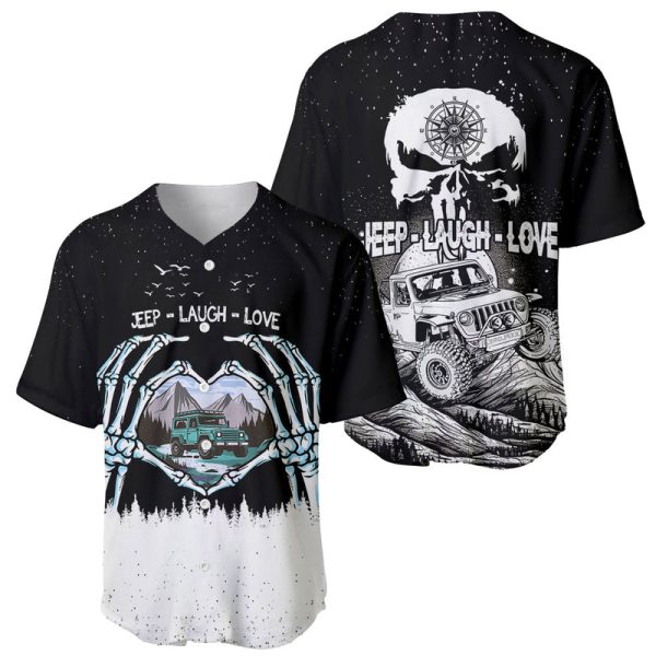 Jeep Laugh Love Baseball Jersey Starry Sky For Men and Women Jezsport.com