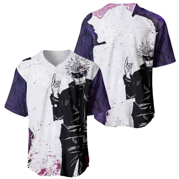 Gojo Satoru JJK Shadow Infinite Void Baseball Jersey For Men and Women Jezsport.com