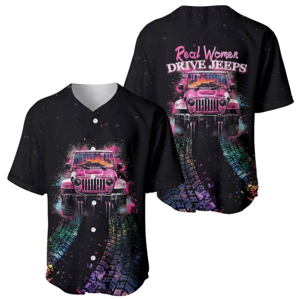 Jeep Girl Baseball Jersey Galaxy Real Women Drive Jeep For Men and Women Jezsport.com