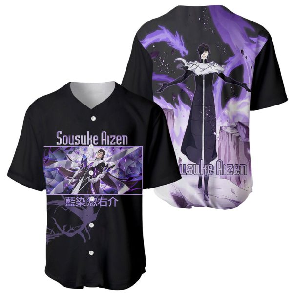 Bleach Anime TYBW Baseball Jersey Aizen Sosuke Final Form For Men and Women Jezsport.com