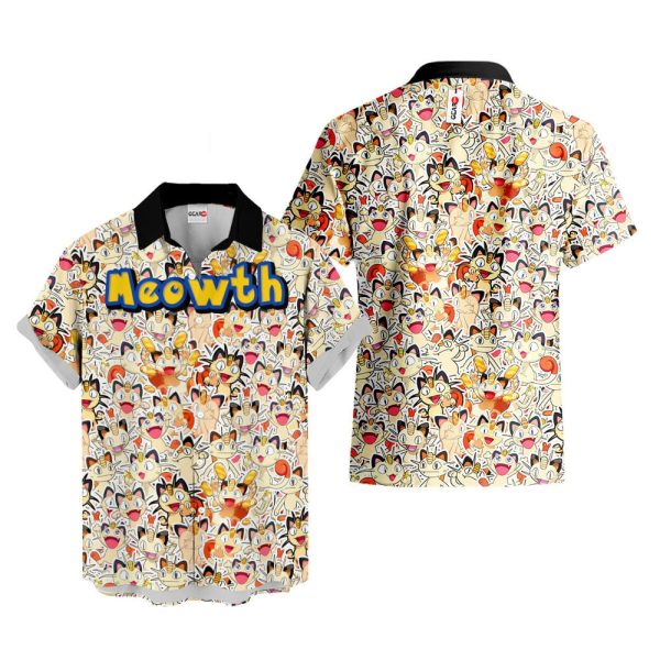 Pokemon Meowth Hawaiian Shirt, Summer Shirt For Men and Women Jezsport.com