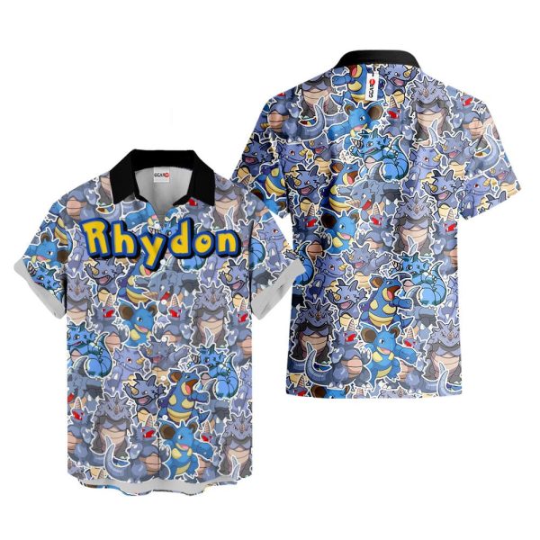 Pokemon Rhydon Hawaiian Shirt, Summer Shirt For Men and Women Jezsport.com