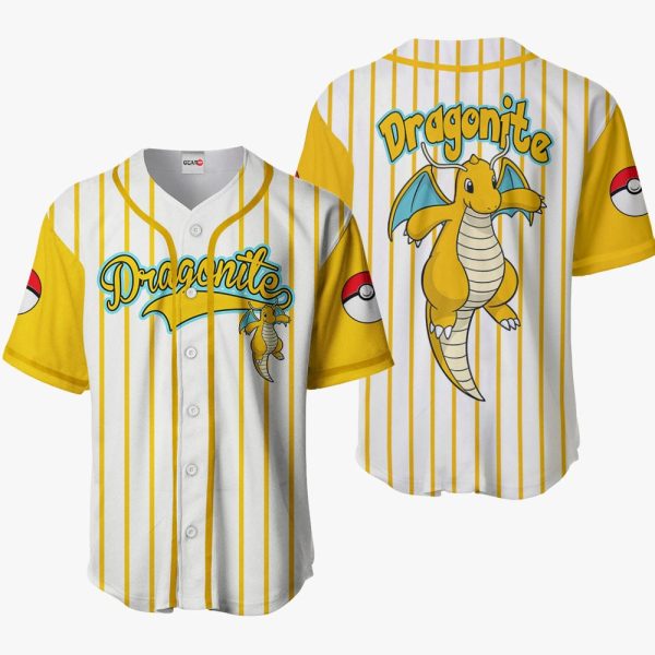 Anime Pokemon Dragonite Baseball Jersey For Men and Women Jezsport.com