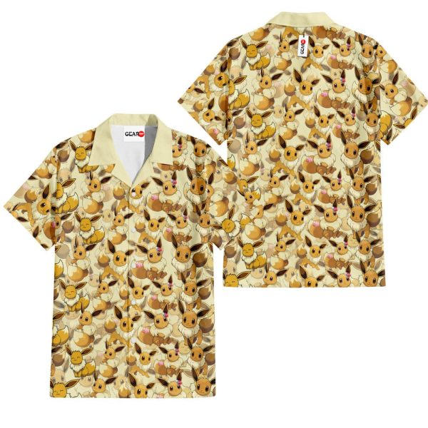 Pokemon Eevee Hawaiian Shirt, Summer Shirt For Men and Women Jezsport.com