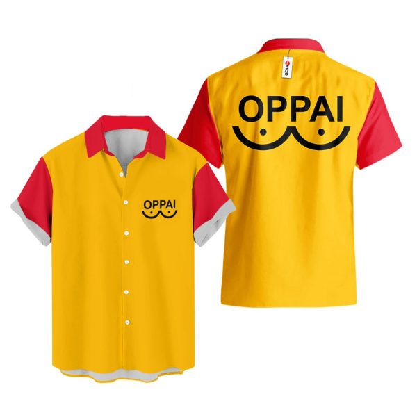 Saitama Oppai Funny Hawaiian Shirt, Summer Shirt For Men and Women Jezsport.com