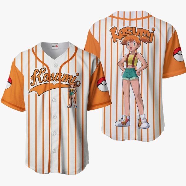 Anime Pokemon Misty Kasumi Baseball Jersey For Men and Women Jezsport.com