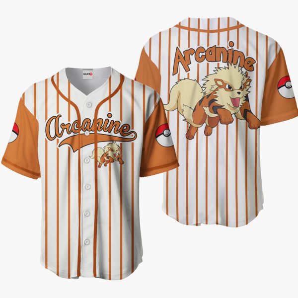 Pokemon Arcanine Baseball Jersey For Men and Women Jezsport.com