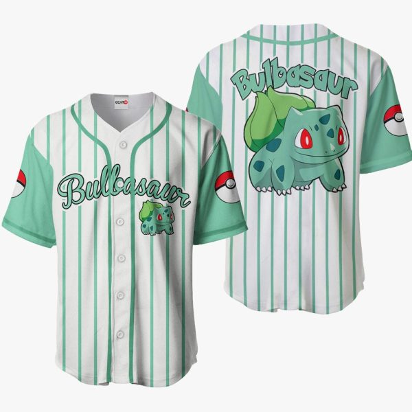 Pokemon Bulbasaur Baseball Jersey For Men and Women Jezsport.com