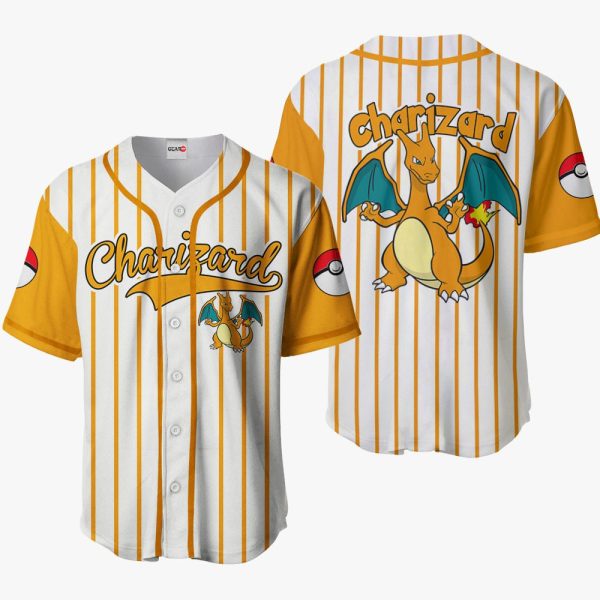 Anime Pokemon Charizard Baseball Jersey For Men and Women Jezsport.com