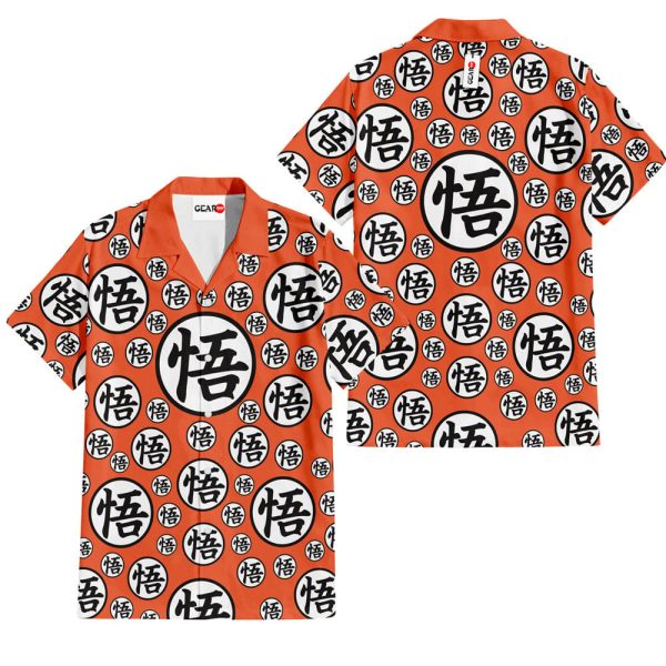 Dragonball Goku Kanji Symbols Hawaiian Shirt, Summer Shirt For Men and Women Jezsport.com