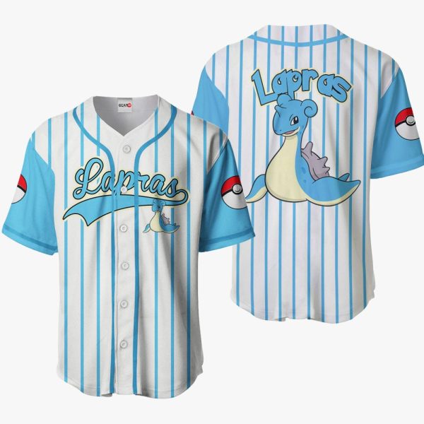 Anime Pokemon Lapras Baseball Jersey For Men and Women Jezsport.com