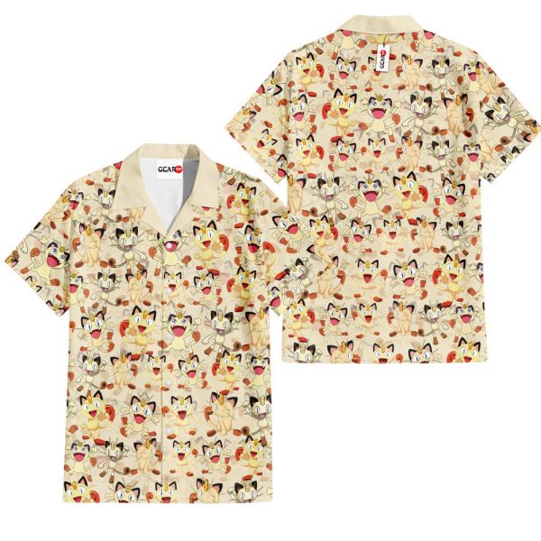 Pokemon Meowth Hawaiian Shirt, Summer Shirt For Men and Women Jezsport.com