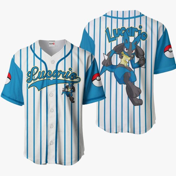 Pokemon Lucario Baseball Jersey For Men and Women Jezsport.com