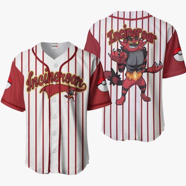 Anime Pokemon Incineroar Baseball Jersey For Men and Women Jezsport.com