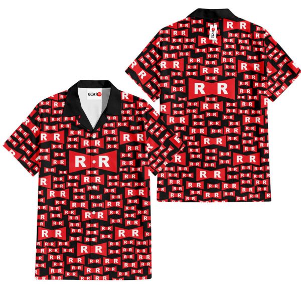 Pokemon Red Ribbon Army Symbols Hawaiian Shirt, Summer Shirt For Men and Women Jezsport.com