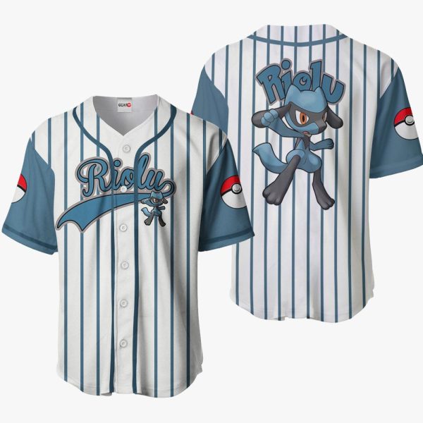 Anime Pokemon Riolu Baseball Jersey For Men and Women Jezsport.com