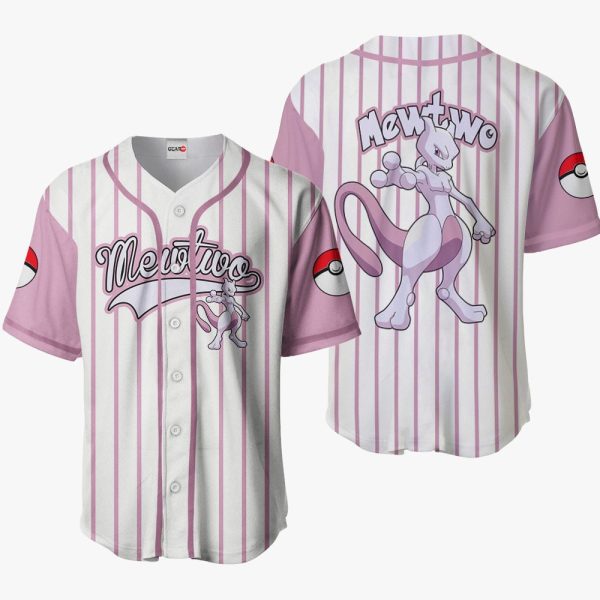 Anime Pokemon Mewtwo Baseball Jersey For Men and Women Jezsport.com