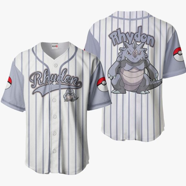 Anime Pokemon Rhydon Baseball Jersey For Men and Women Jezsport.com