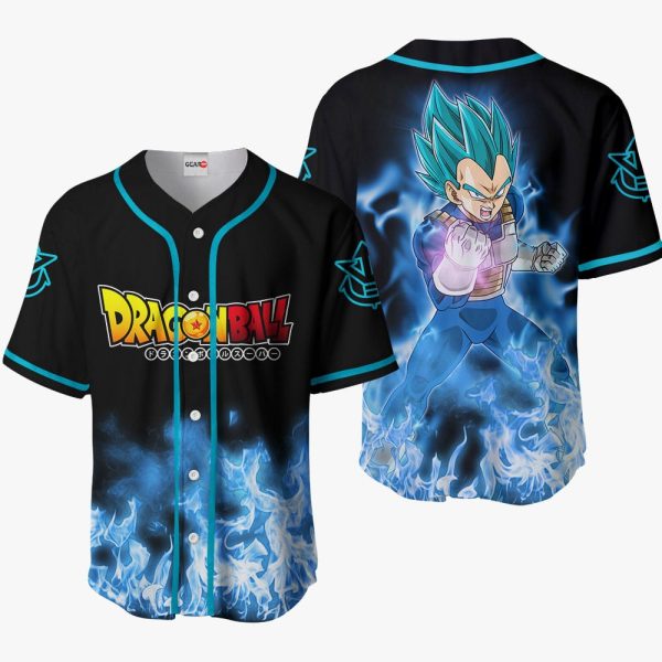 Dragonball Vegeta Blue Baseball Jersey For Men and Women Jezsport.com