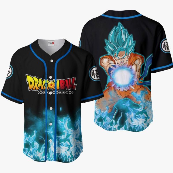 Anime Goku Super Saiyan Blue Baseball Jersey For Men and Women Jezsport.com