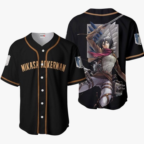 Anime Mikasa Ackerman Baseball Jersey For Men and Women Jezsport.com