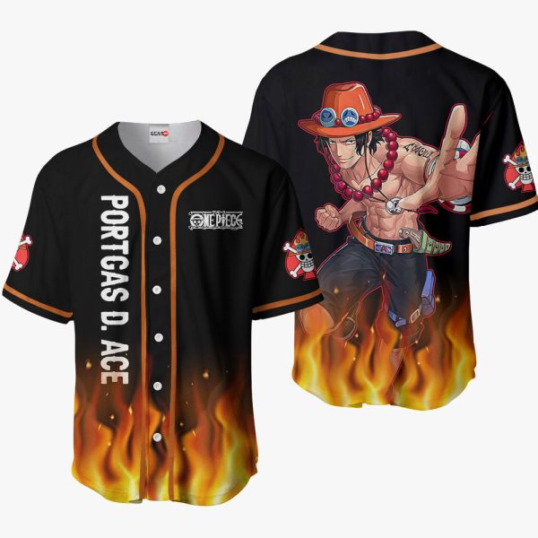 Anime Portgas D Ace Baseball Jersey For Men and Women Jezsport.com