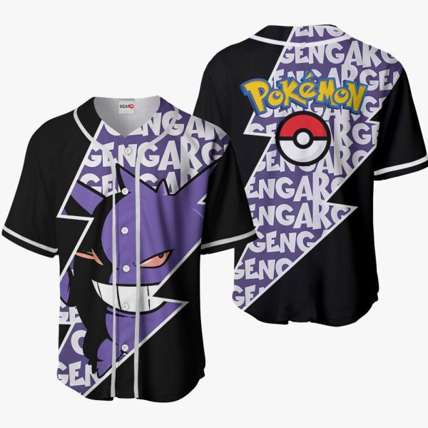 Pokemon Gengar Baseball Jersey For Men and Women Jezsport.com