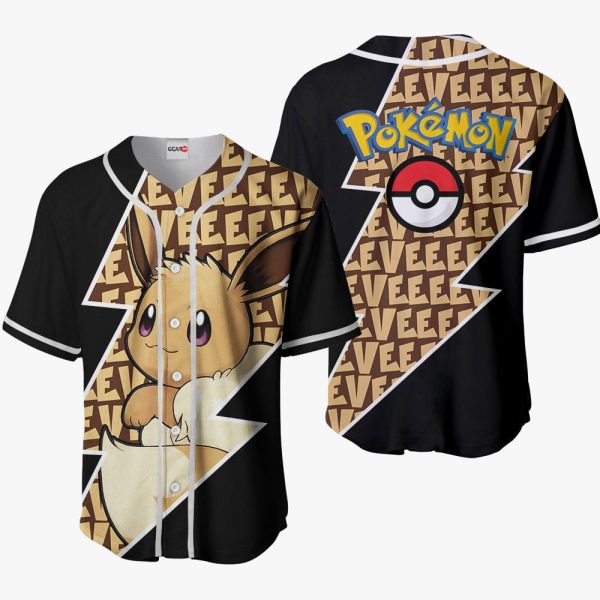 Anime Eevee Baseball Jersey For Men and Women Jezsport.com