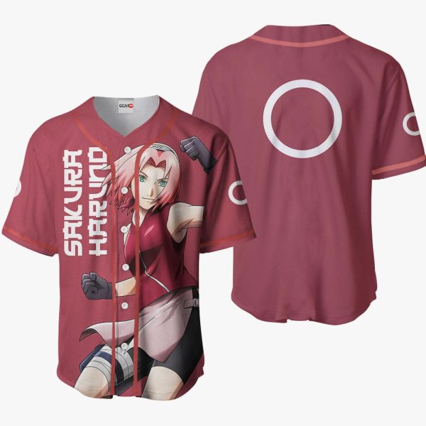 Anime Sakura Haruno Baseball Jersey For Men and Women Jezsport.com