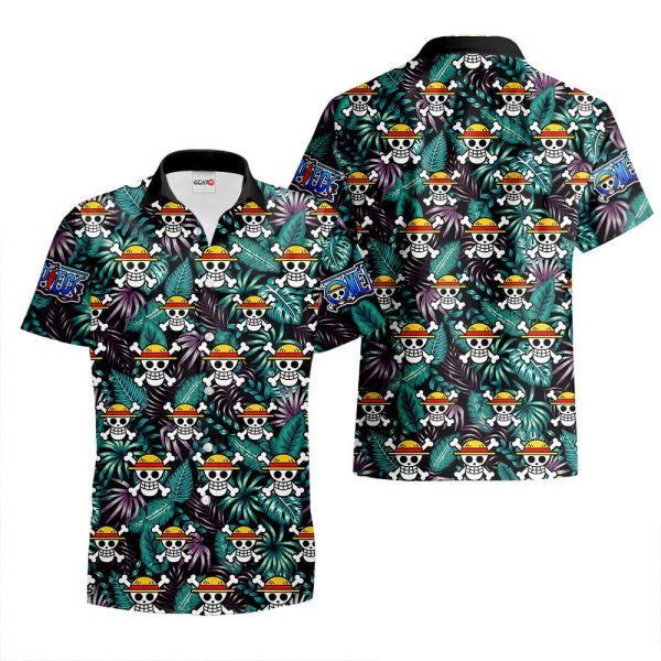 Anime One Piece Monkey D Luffy Symbol Hawaiian Shirt, Summer Shirt For Men and Women Jezsport.com