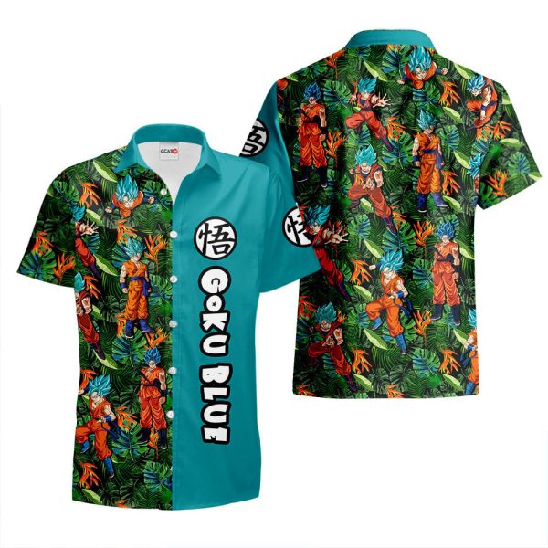 Dragonball Goku Blue Hawaiian Shirt, Summer Shirt For Men and Women Jezsport.com