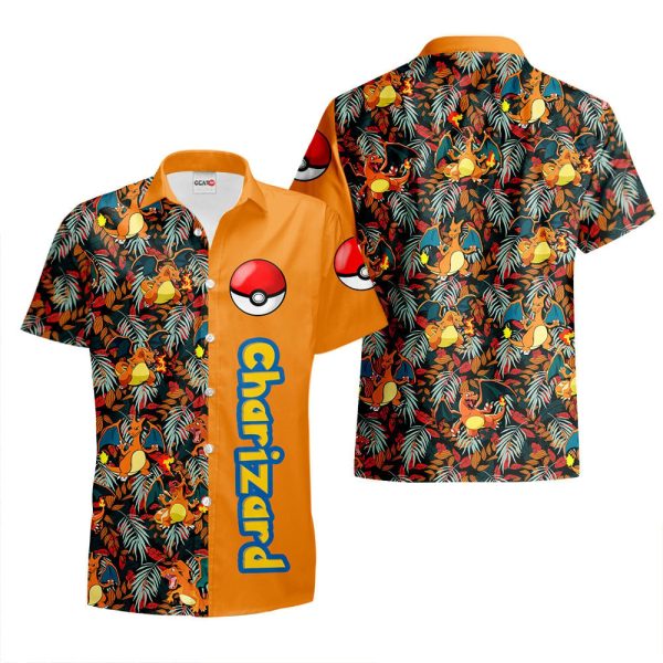 Pokemon Pattern Charizard Hawaiian Shirt, Summer Shirt For Men and Women Jezsport.com