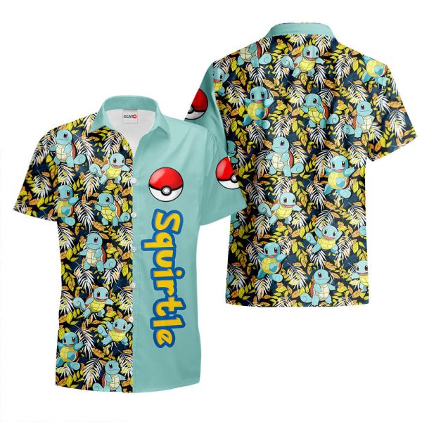 Pokemon Pattern Squirtle Hawaiian Shirt, Summer Shirt For Men and Women Jezsport.com