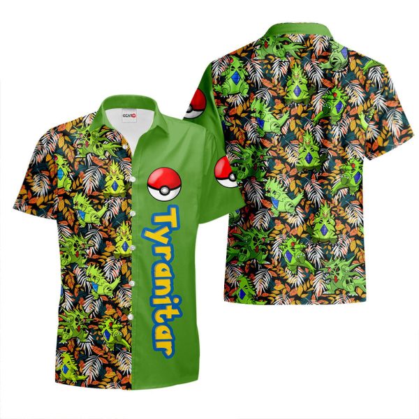 Pokemon Pattern Tyranitar Hawaiian Shirt, Summer Shirt For Men and Women Jezsport.com