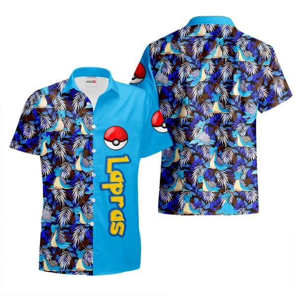 Pokemon Pattern Lapras Hawaiian Shirt, Summer Shirt For Men and Women Jezsport.com