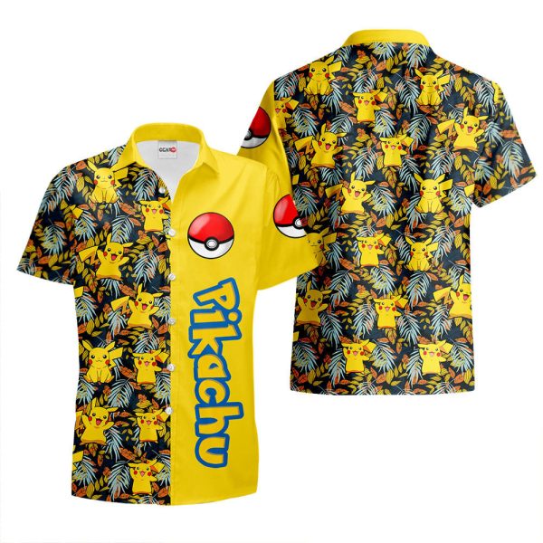 Pokemon Pattern Pikachu Hawaiian Shirt, Summer Shirt For Men and Women Jezsport.com