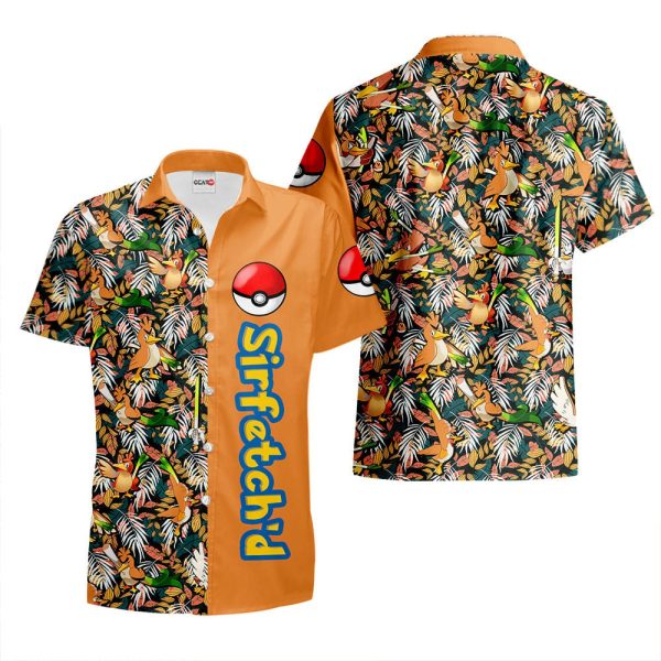 Pokemon Pattern Sirfetch'd Hawaiian Shirt, Summer Shirt For Men and Women Jezsport.com