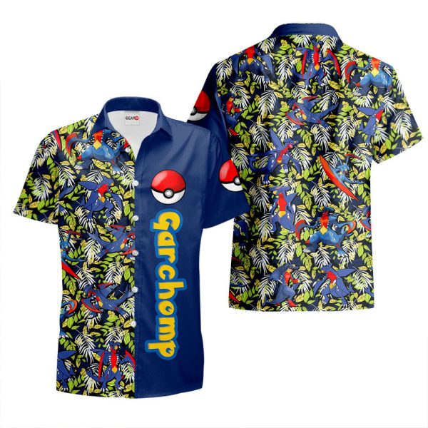 Pokemon Pattern Garchomp Hawaiian Shirt, Summer Shirt For Men and Women Jezsport.com