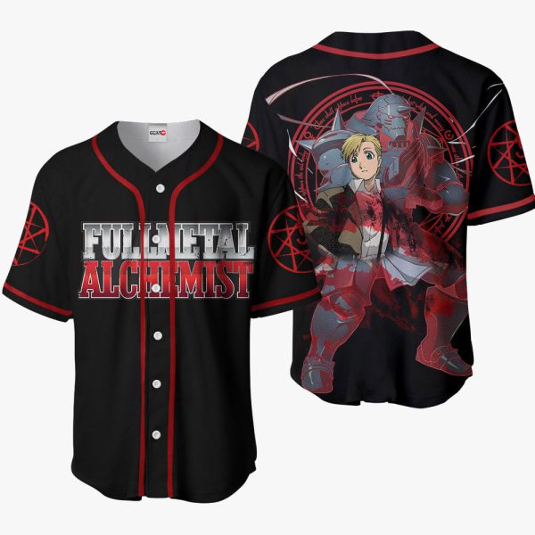 Anime Alphonse Elric Baseball Jersey For Men and Women Jezsport.com