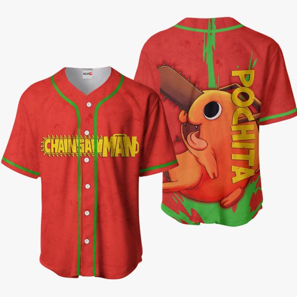 Anime Pochita Baseball Jersey For Men and Women Jezsport.com